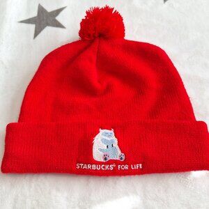Starbucks For Life Special Edition Winter Beanie Red Coffee Collector Great Gift